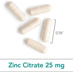 NutriCology Zinc Citrate - 25 mg - 60 Capsules