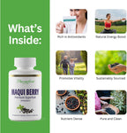Paradise Herbs, Extracto Orgánico de Baya de Maqui, 400 mg, 60 Cápsulas