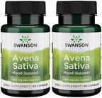 Swanson Full Spectrum Avena Sativa (Green Oat Grass) - 400mg, 60 Cápsulas (2 Envases)