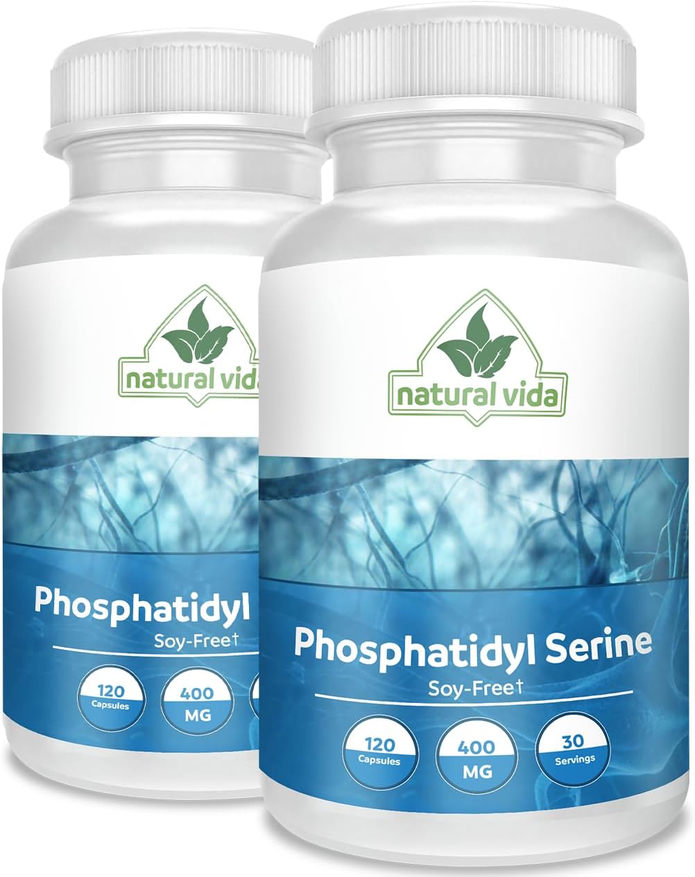 Natural Vida Fosfatidilserina 400 mg – 120 Cápsulas Vegetales (30 Dosis) – Sin Soja