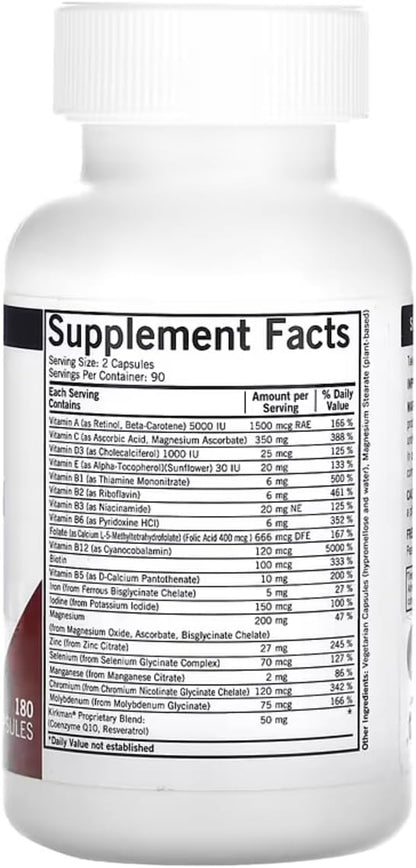 Kirkman Multivitamínico Avanzado para – 5-MTHF (L-metilfolato) : Forma activa de folato que contribuye al – Image 1