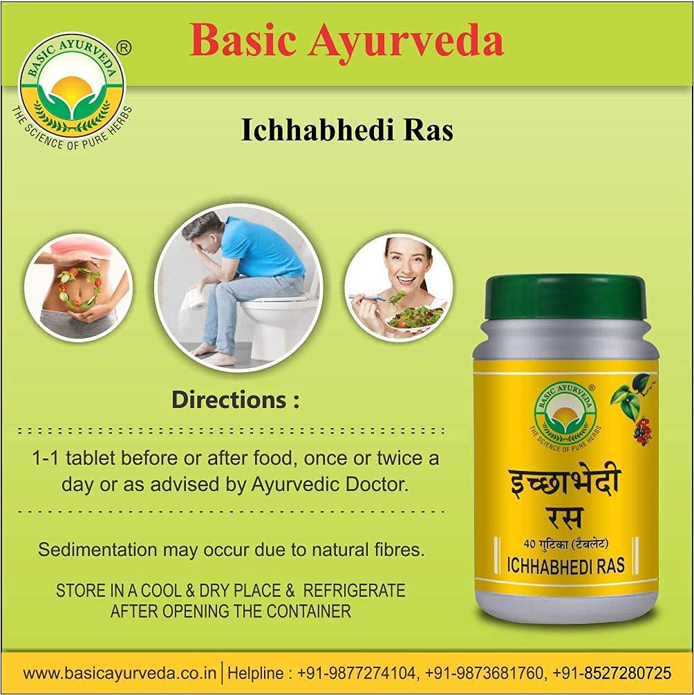 iqra Basic Ayurveda Ichhabhedi Ras (40 Tabletas)