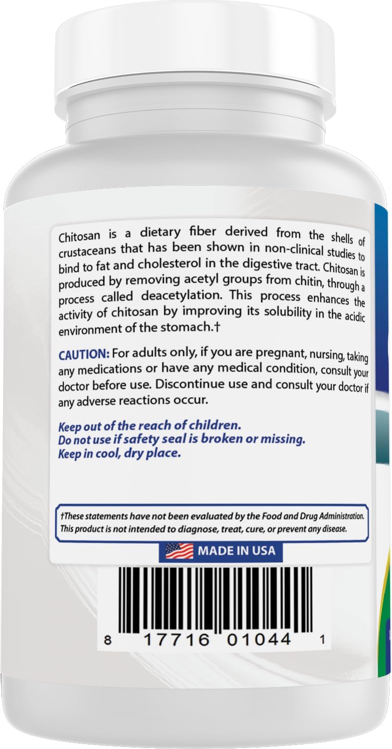Best Naturals Quitosano 500 mg - 120 Comprimidos (Pack de 3)
