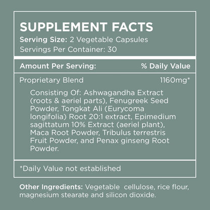 Pure for Men T-Support | Suplemento de Apoyo Total para Hombres con Maca y Ashwagandha | 60 Cápsulas – Image 4