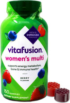 Vitafusion Gominolas Multivitamínicas para Mujeres, Sabor a Bayas Naturales, 150 Unidades (Pack de 3)