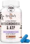 Resciency Suplemento Mitocondrial 2326 mg - ATP, CoQ10, PQQ, Vitaminas - 120 Cápsulas