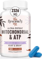 Resciency Suplemento Mitocondrial 2326 mg - ATP, CoQ10, PQQ, Vitaminas - 120 Cápsulas