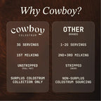 Cowboy - Calostro Bovino de Primera Ordeña, Entero, Grass Fed, Sin Sabor (40 porciones)