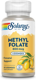 SOLARAY Methyl Folate 800 mcg - 60 Comprimidos - Sabor Limón Natural