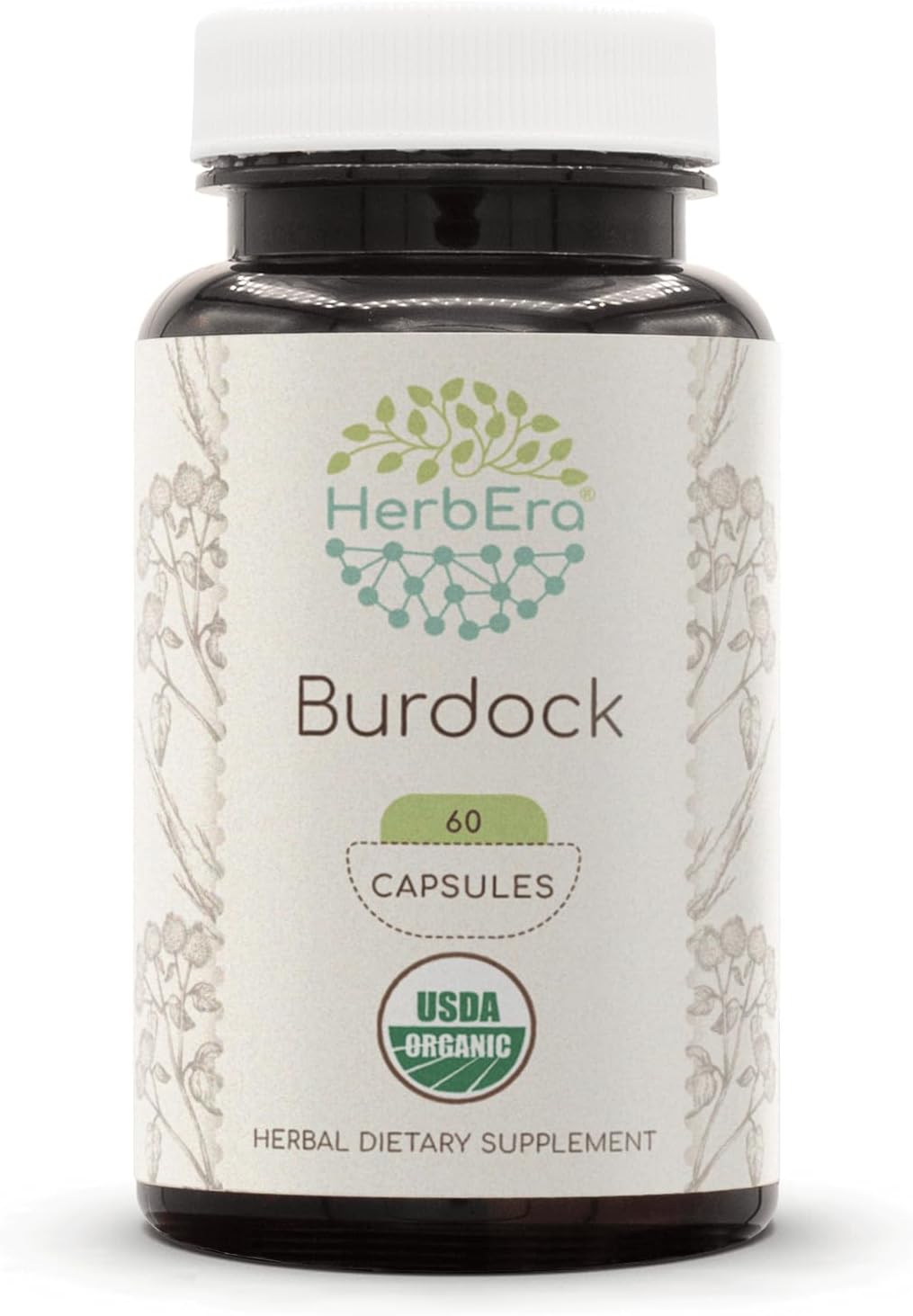 HerbEra Bardana Orgánica USDA - 120 Cápsulas