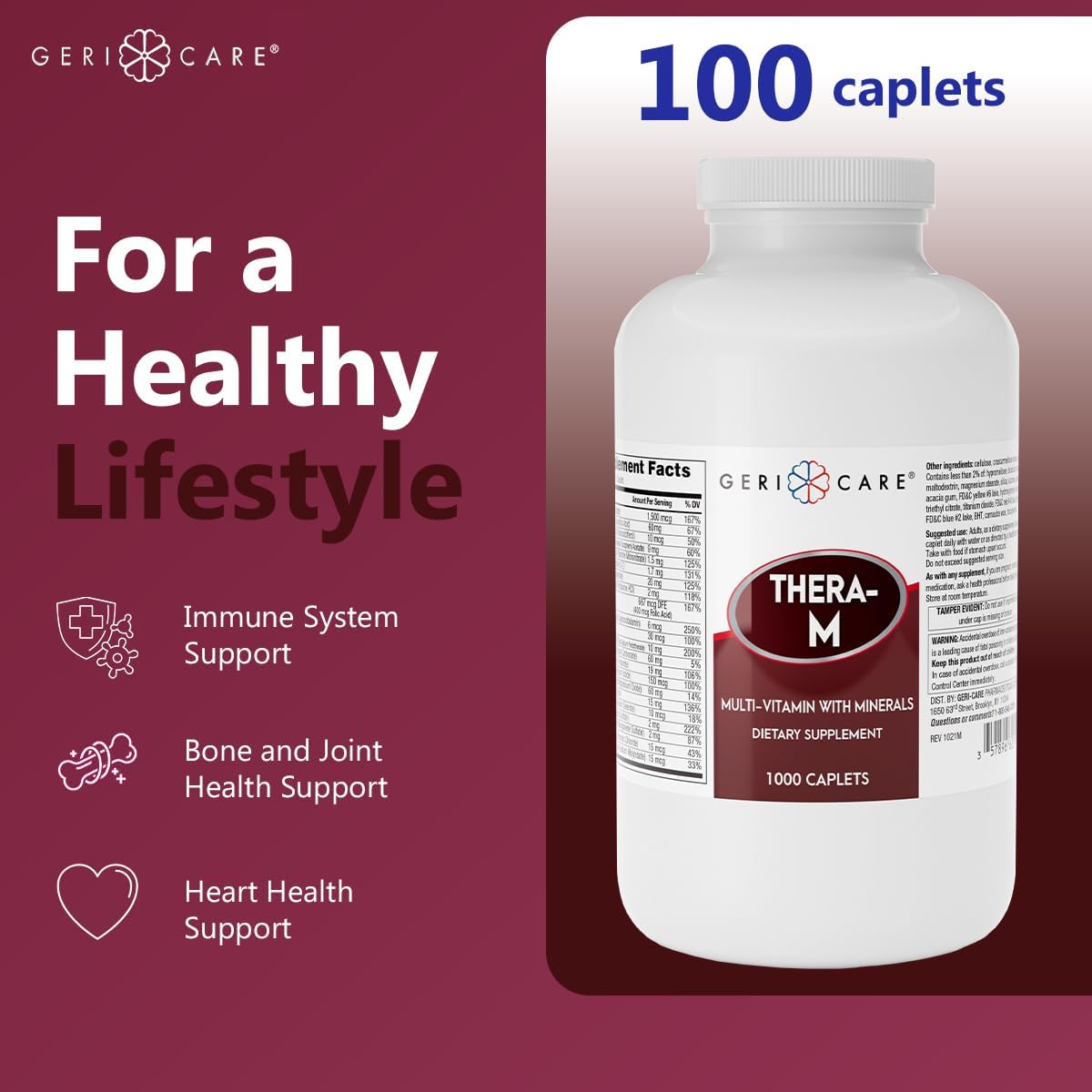 GeriCare Thera M Multivitamínico - 1000 Comprimidos