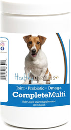 Healthy Breeds Jack Russell Terrier Multivitamínico Todo en Uno – 120 Comprimidos Masticables Suaves