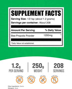 BulkSupplements Polvo de Extracto de Propóleo de Abeja (250 Gramos)