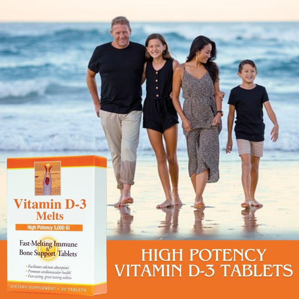 Dr. Newton's Naturals Vitamina D3 5000 UI - Comprimidos de Fusión Rápida - 30 Comprimidos