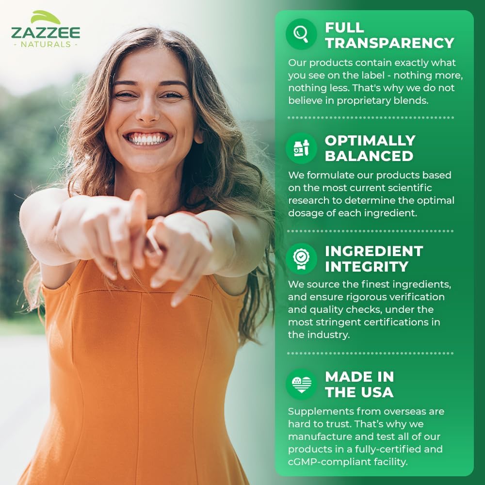 Zazzee Extracto de Bergamota Cítrica 25:1 - 1200 mg, 40% Flavanonas Polifenólicas, 150 Cápsulas Veganas