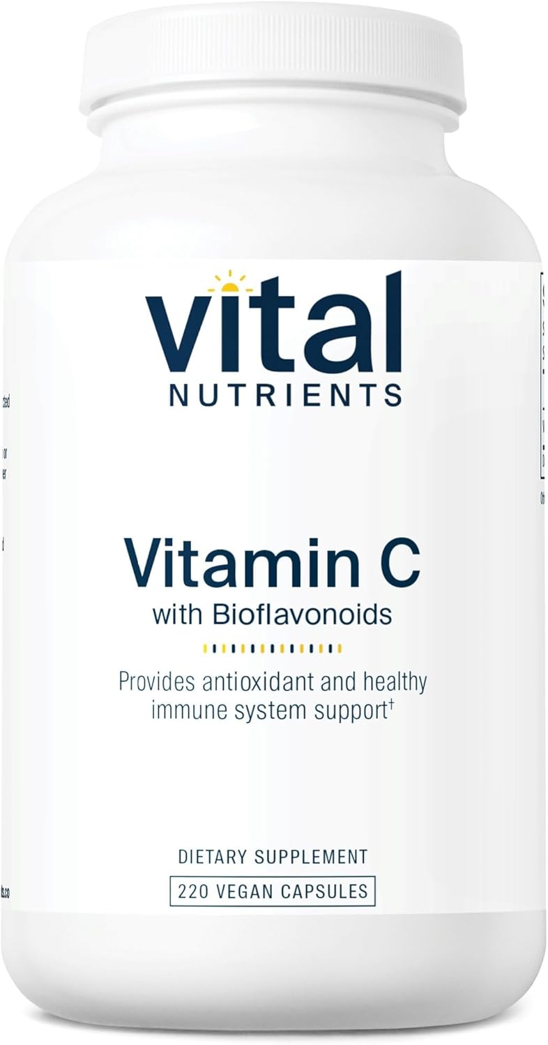Vital Nutrients Vitamin C with Bioflavonoids - 1000 mg - 220 Capsules - Vegan