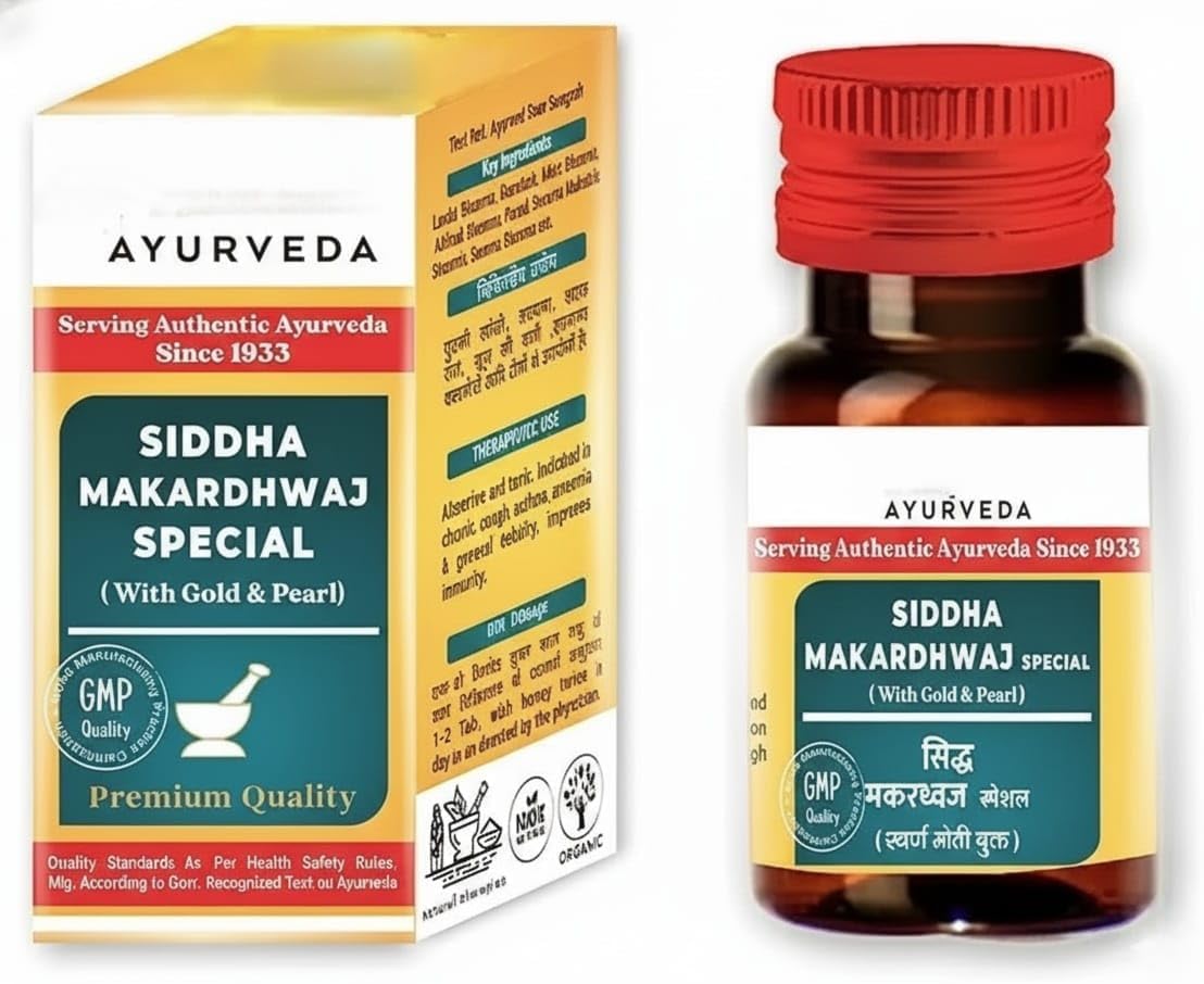 Siddha Makardhwaj Special con Oro y Perla - 10 Comprimidos