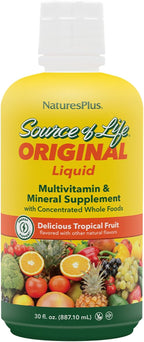 NaturesPlus Source of Life Líquido Multivitamínico y Mineral - Sabor Tropical - 887 ml (30 dosis)