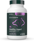 VetriScience Omega Healthy Heart - Suplemento cardíaco con Taurina y Omega-3 para Perros y Gatos, 90 Cápsulas