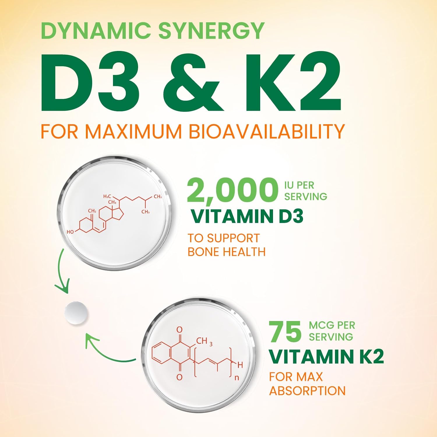 Vitamina D3 K2 2000 UI con MK-7 - Masticable Sabor Berry - 120 Comprimidos