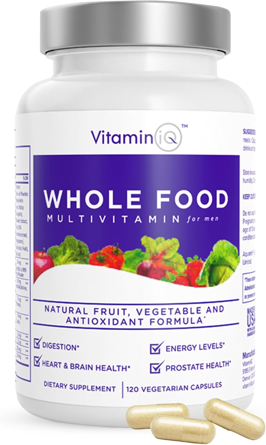 VitaminIQ Multivitamínico Integral para Hombres - 120 Cápsulas Vegetarianas