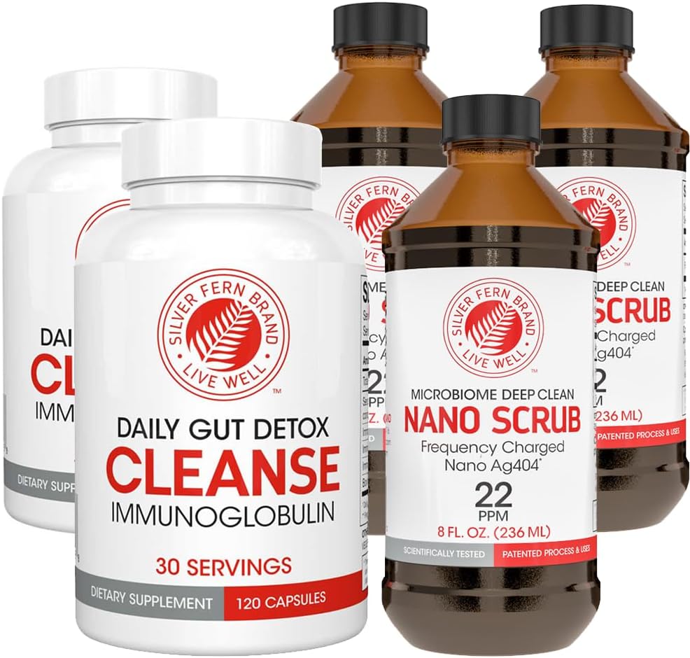 Silver Fern Cleanse - Daily Gut - 120 Cápsulas - 30 Días - Inmunoglobulinas G, A y M (IgG, IgA, IgM) - Postbiótico