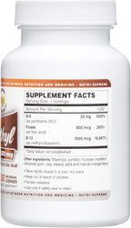 Nutri-Supreme Research B12 Metilcobalamina 1000 mcg + B6 + Ácido Fólico + Biotina, 100 comprimidos