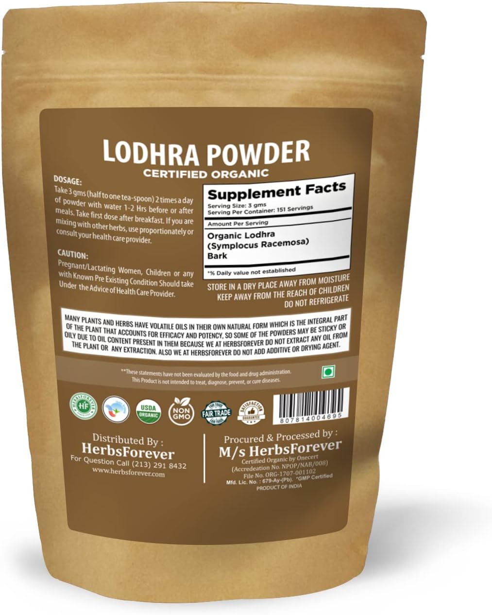 Polvo de Corteza de Lodhra (Symplocos Racemosa) - Herbsforever