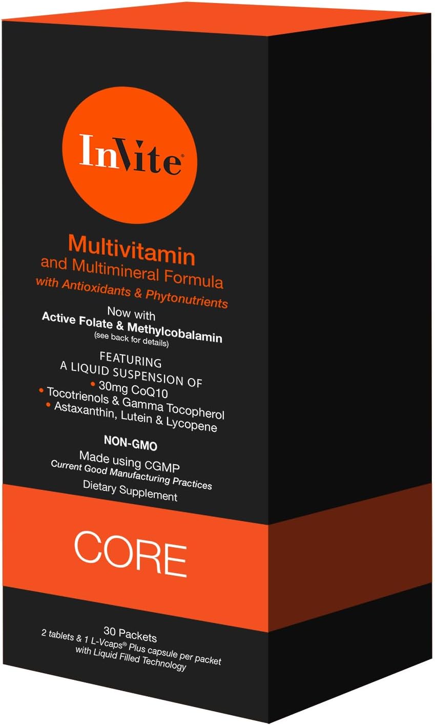 Invite Health Core Multivitamin - Multivitamínico Completo con Vitaminas Activadas y Minerales Quelados - 30 Días (2 Paquetes)