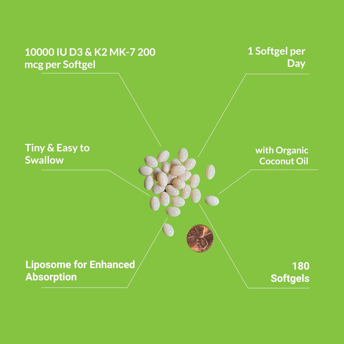 UpNourish Liposomal D3+K2 - 10000 UI D3 + – El mantenimiento de los huesos en condiciones normales. – Image 3