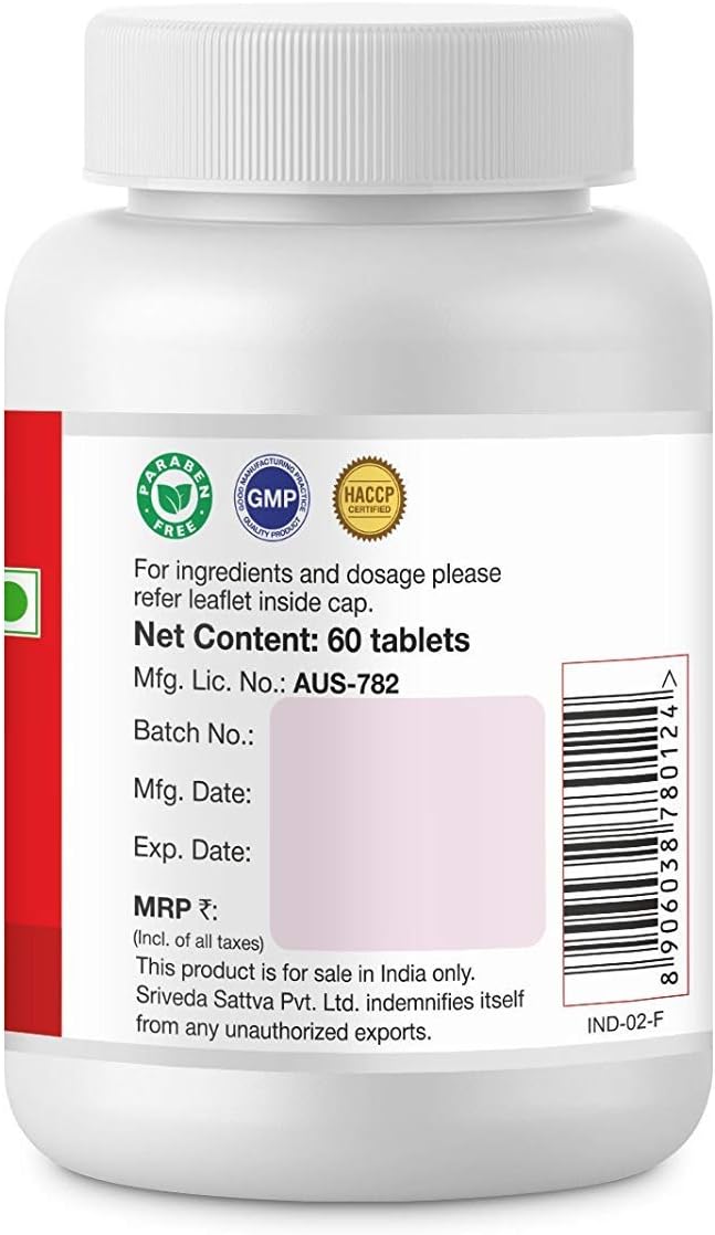Sri Sri Tattva Chandraprabha Vati 300 mg - 60 Comprimidos