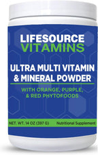 LifeSource Vitamins Ultra Multivitamínico y Mineral en Polvo con Fitoalimentos