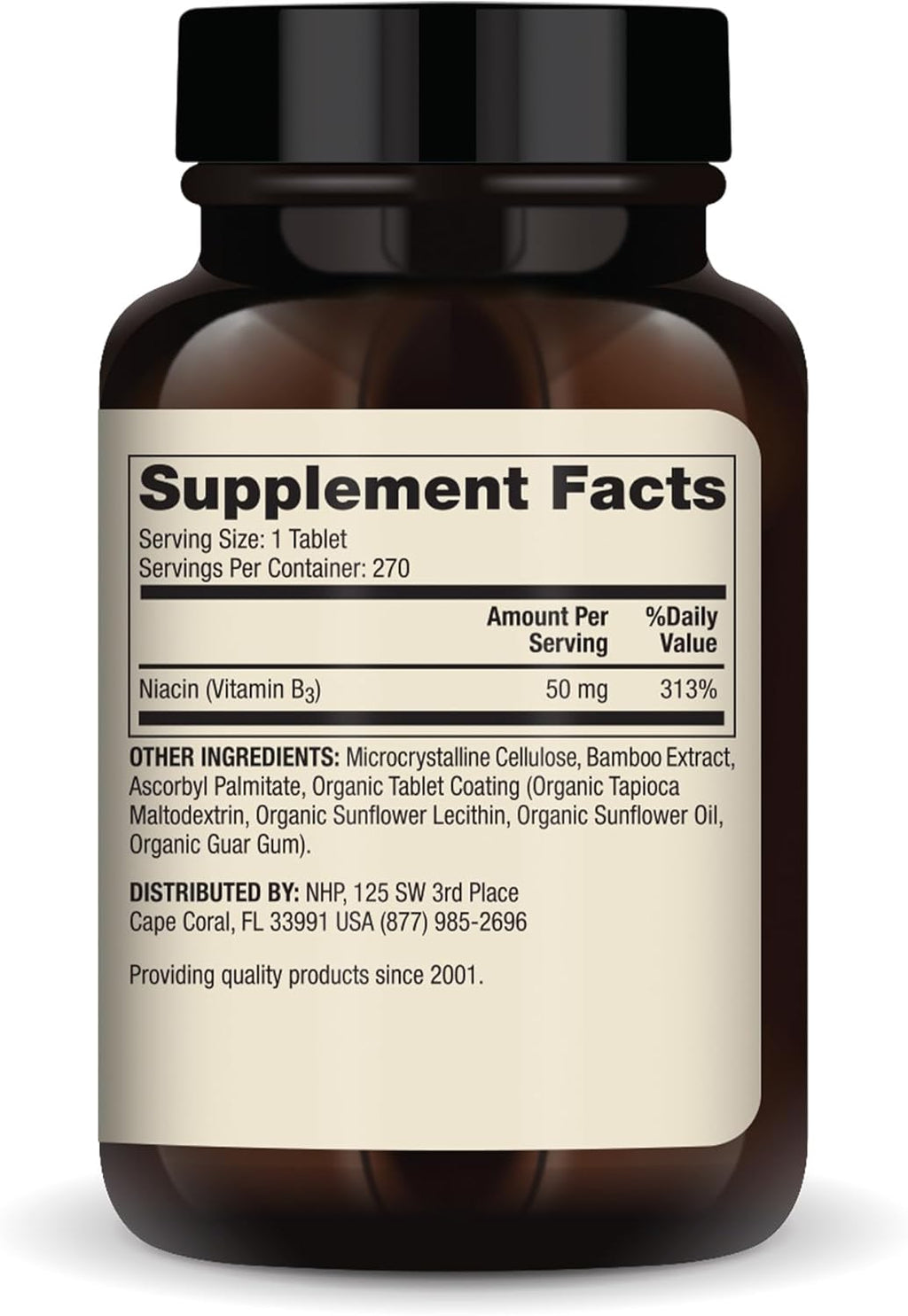 Dr. Mercola Niacina Vitamina B3, 270 Comprimidos