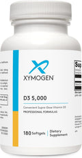 XYMOGEN D3 5000 - Vitamina D3 5000 UI (125 mcg) - 180 Cápsulas Blandas