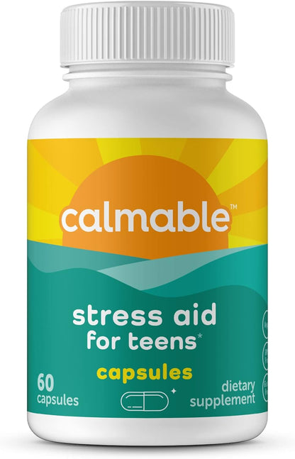 Calmable Stress Relief Aid for Teens - 60 – Vitamina B6 (piridoxina): 20 mg por dosis. Esta vitamina participa en – Image 1