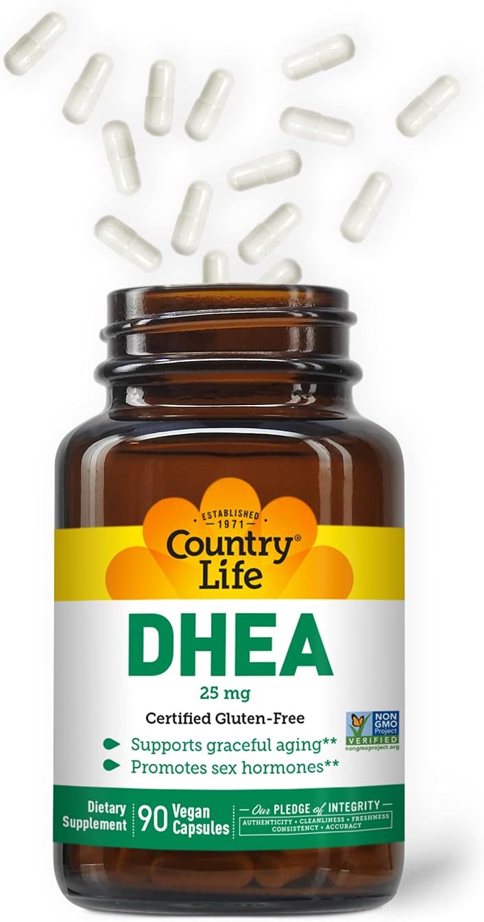 Country Life DHEA 25 mg, 90 Cápsulas Veganas