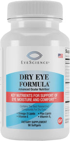 EyeScience Dry Eye Formula – 900 mg Omega-3, Suplemento para Ojos Secos con EPA y DHA, 90 Cápsulas Blandas