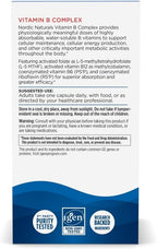 Nordic Naturals Complejo de Vitamina B - 45 Cápsulas con Tiamina, Riboflavina, Niacina, B6 y B12, Folato, Biotina, Ácido Pantoténico