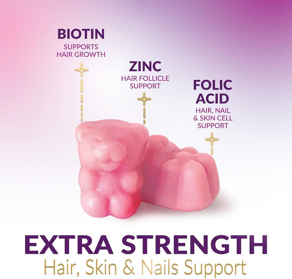 Gomitas de Biotina 5000 mcg para Cabello, Piel y Uñas - Nature's Choice
