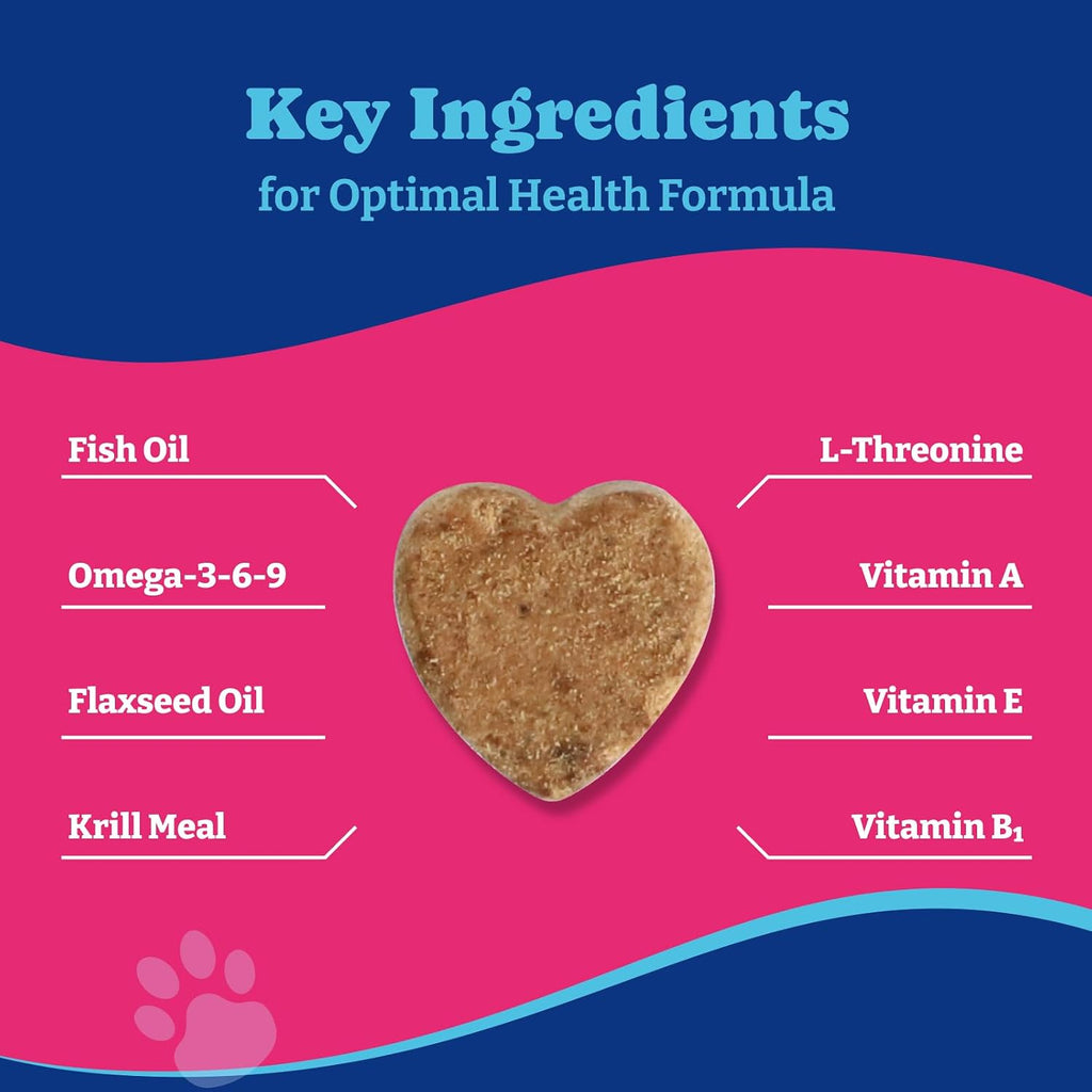 YoYoBay Masticables de Aceite de Pescado para Perros y Gatos - 180 chews blandos sabor pato y pera