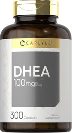 Carlyle DHEA 100mg - 300 Cápsulas para Mujeres y Hombres - No Transgénico y Sin Gluten