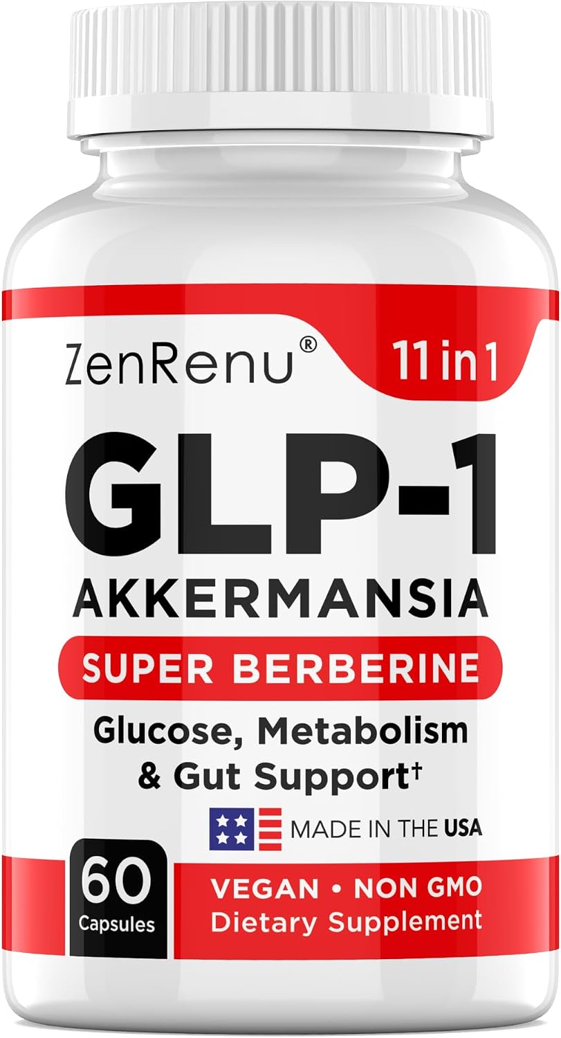 Zenrenu GLP-1 Supplement para Mujeres – 60 Cápsulas Veganas con Berberina y Akkermansia