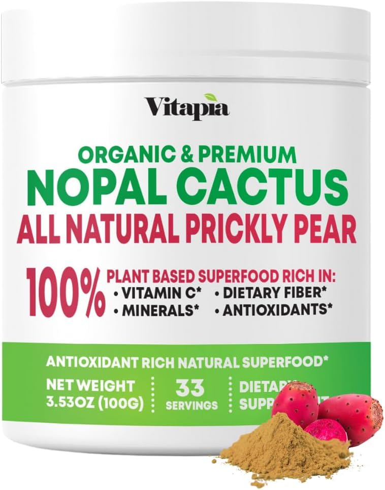 Vitapia Extracto de Nopal Cactus - 120 Cápsulas Vegetales - Sin Gluten y No-GMO