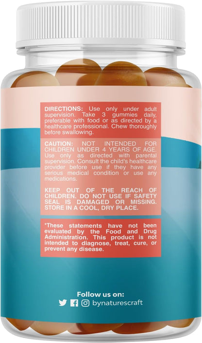 Kids Focus Gummies - Gomitas de – L-tirosina: aminoácido precursor de neurotransmisores como la dopamina, – Image 9