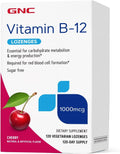 GNC Vitamina B-12 1000 mcg, Sabor Cherry, 120 Pastillas