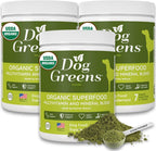 Dog Greens Suplemento Orgánico de Plantas para Perros - Salud de Piel, Pelaje, Digestiva e Inmunológica (12 oz, Paquete de 4)