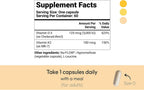 Vitamina D3 K2 5000 UI con MK7 (180 mcg) - Suplemento Natural para Huesos, Corazón e Inmunidad - Cápsulas Veganas - 60 Cápsulas