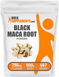 Black Maca en Polvo - Complemento de Raíz de Maca Negra - Vegano, Sin Gluten - 500g