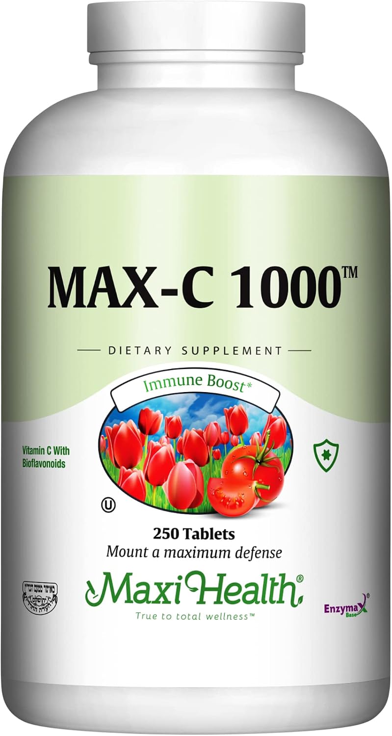 Vitamina C 1000 mg con Bioflavonoides y Enzymax - Maxi Health - 100 Tabletas