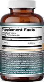 Amazing Formulas L-Citrulina 2000 mg por dosis, 120 comprimidos
